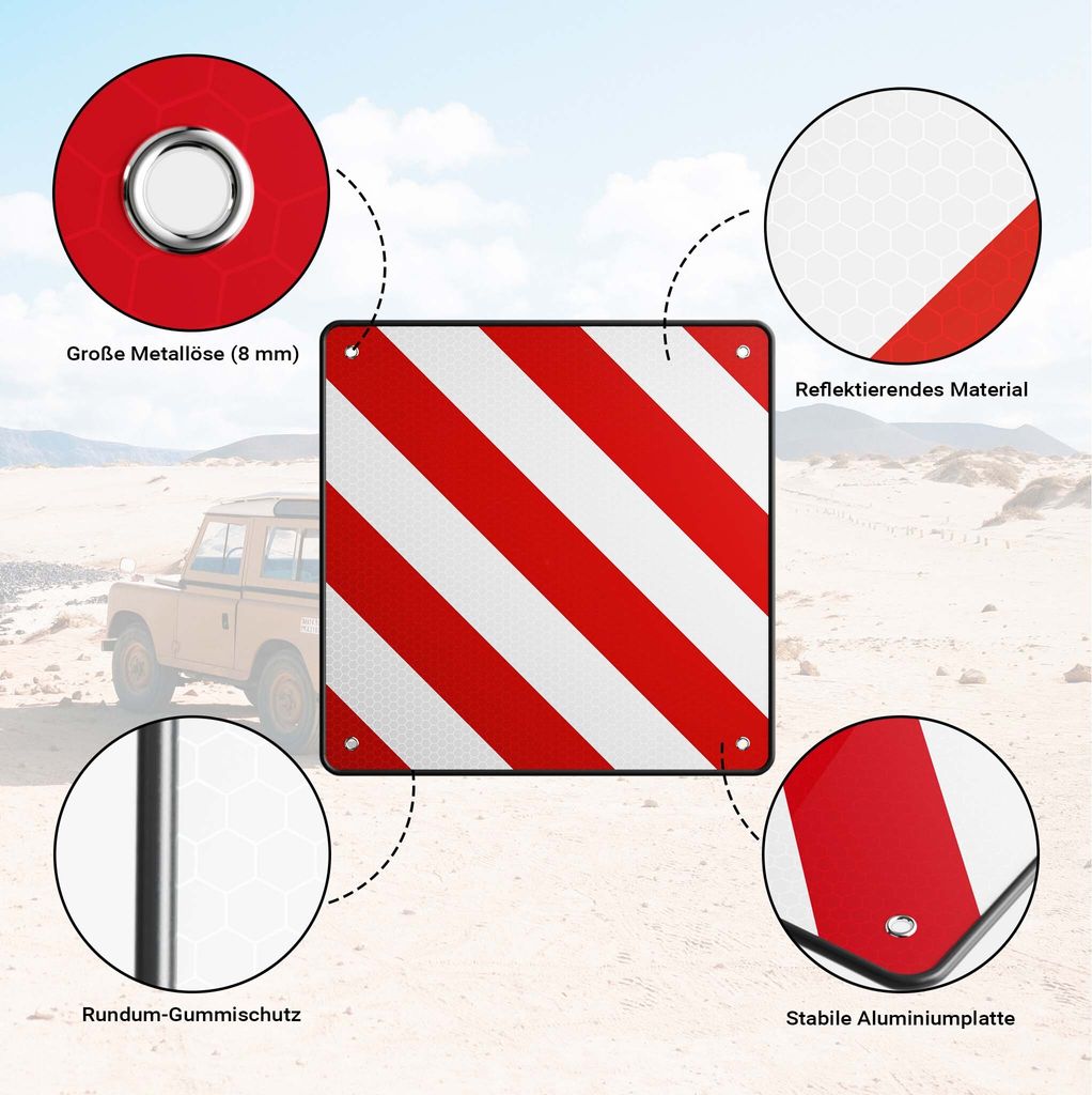 Wunderschne Rot Weisse Warntafel Fotos