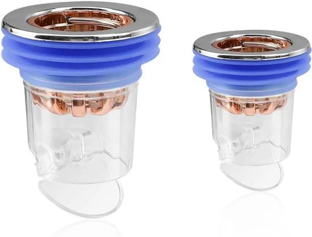 Siphon de sol stop-odeurs et insectes en ABS avec clapet anti-retour 2x