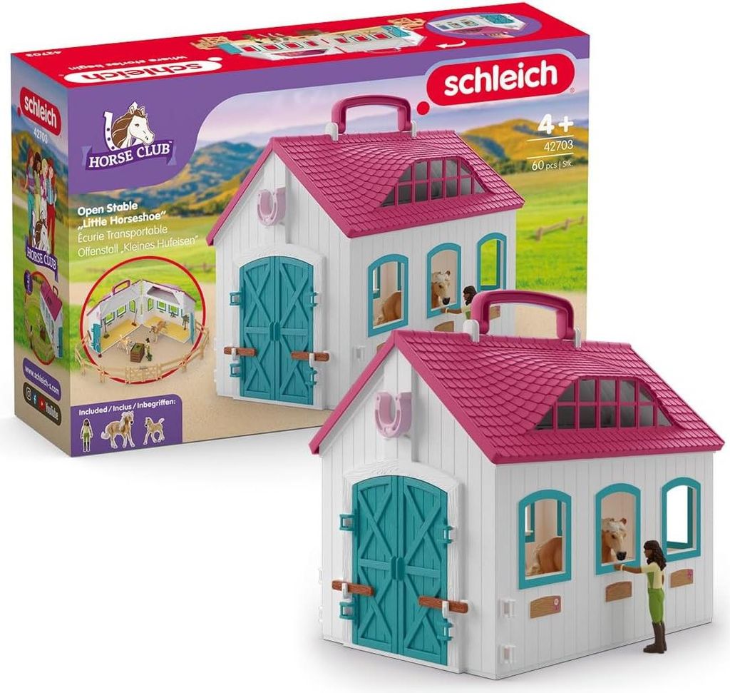 Schleich Horse Club Offenstall Kleines Hufeisen 42703 Produktbild 