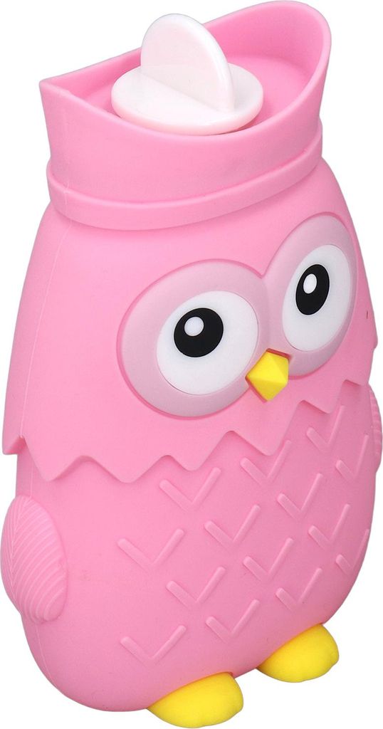 Wärmbeutel, Cartoon-Silikon, tragbar, Wärmekonservierung, warme Flasche für den Winter, Rosa