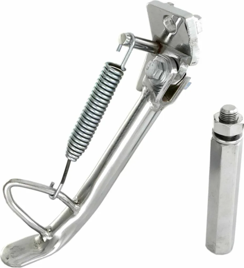 Béquille latérale SIP renforcée axe moteur échappement intégré chrome