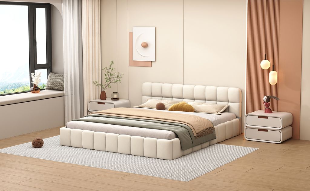 CDGlobal Polsterbett 140 x 200 cm, Jugendbett, Doppelbett Produktbild 11