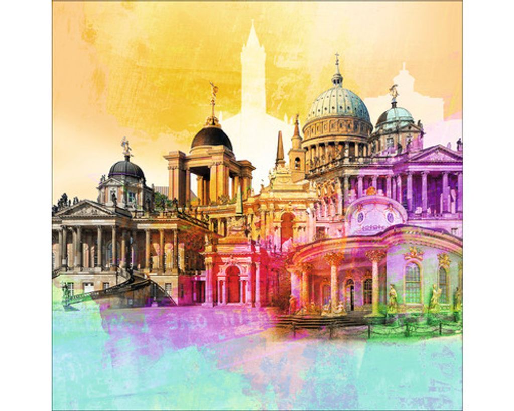 Glasbild Potsdam Wahrzeichen II 30x30 cm