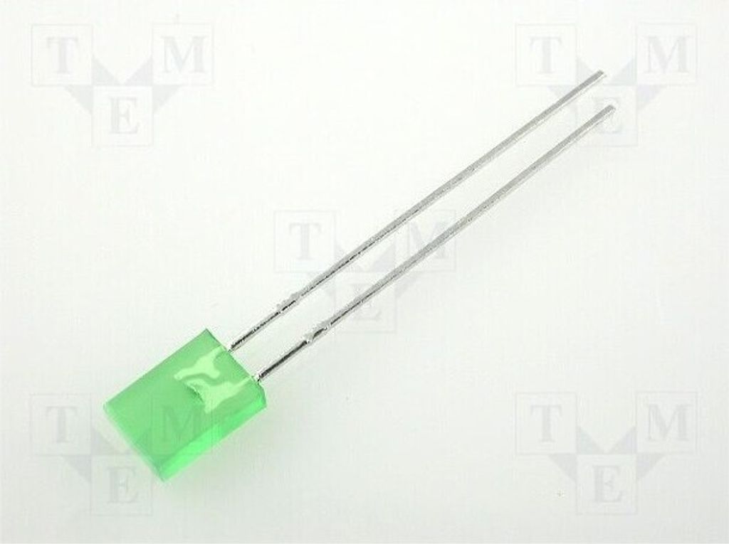 5x LED grün rechtwinklig 2÷8mcd 110° 5x2mm 20mA L-113GDT LED Dioden THT rechteck