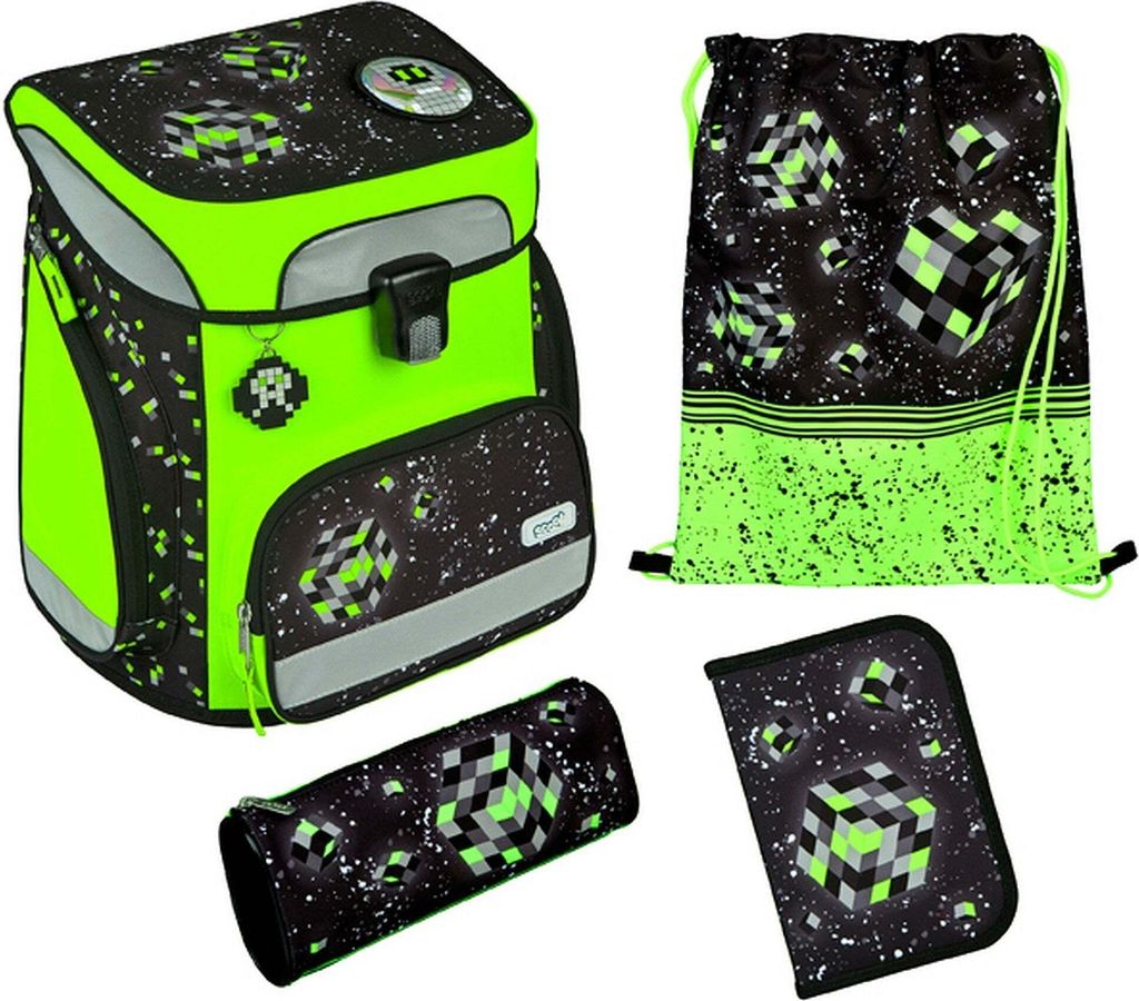 Scooli EasyFit Glow EditionSet 5-tlg. DIN Space Robot Produktbild 