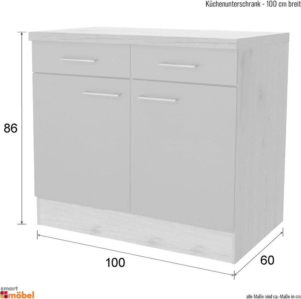 Küchenunterschrank - 100 cm breit