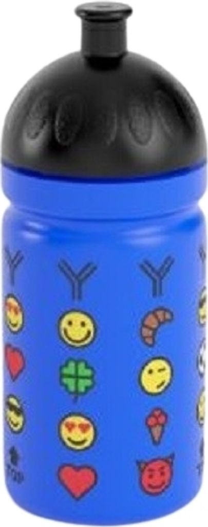 Trinkflasche 0,5L Flasche Wasserflasche Yedoo Emoji Scooter Tretroller blau
