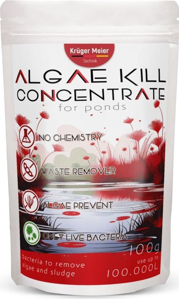 Kruger Meier Algen Killer 100g - Präparat gegen Algen und Bodensatz im Gartenteich