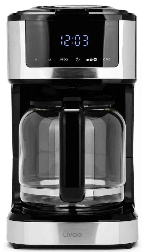 Cafetière de Bureau ou Familiale Programmable 15 Tasses 1,8L Livoo 900W