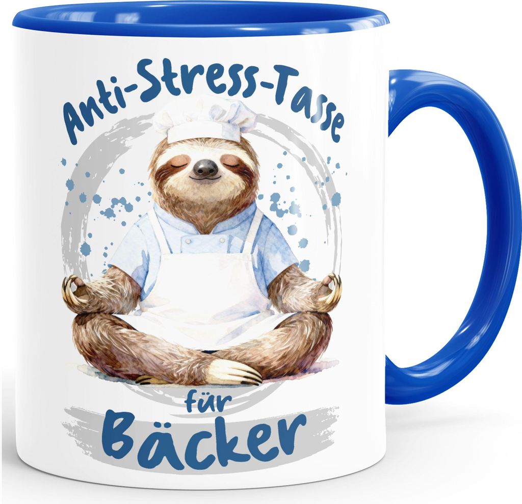 Kaffee-Tasse Geschenk {styleVariationName} Anti Stress Bürotasse Faultier Lustig Arbeit Job Keramikbecher Moonworks