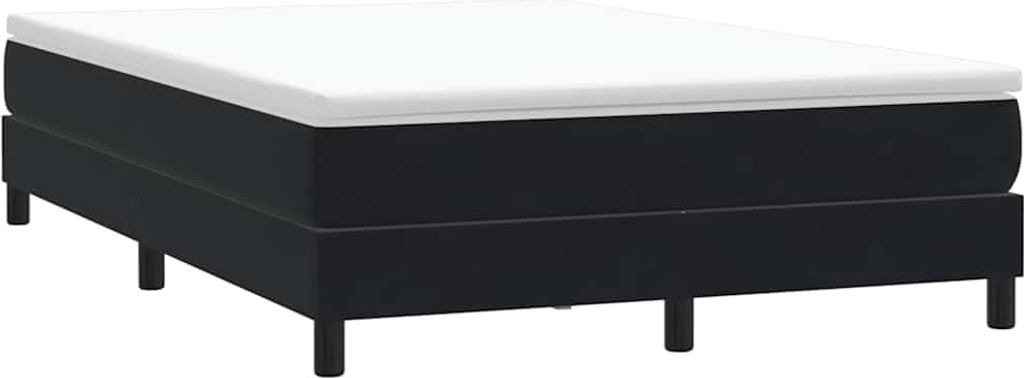 Boxspringbett ohne Matratze Schwarz 140x210 cm Samt