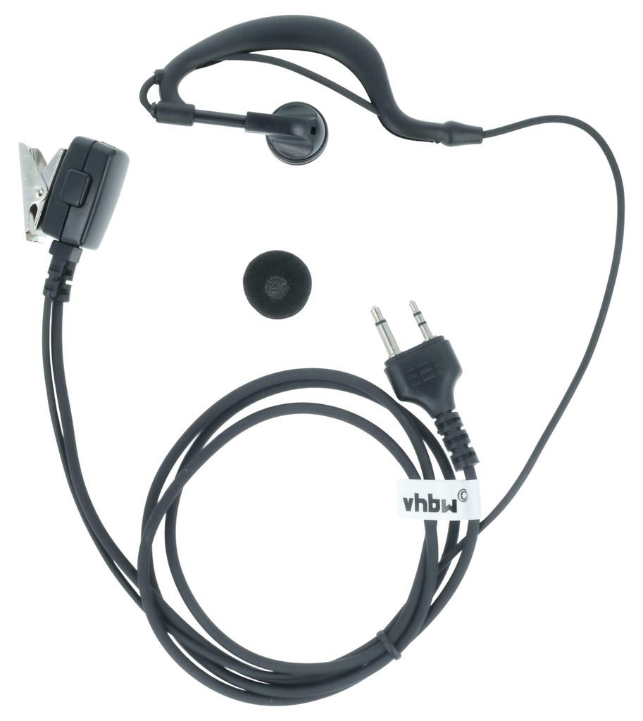 vhbw Headset kompatibel mit TTI TX-446 Funkgerät - schwarz