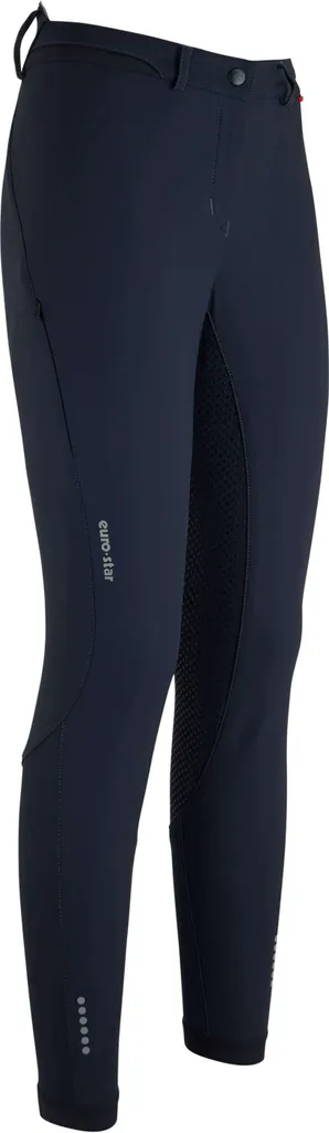 Pantalon d'équitation chaud femme doublé Euro-Star Snow Queen Marine