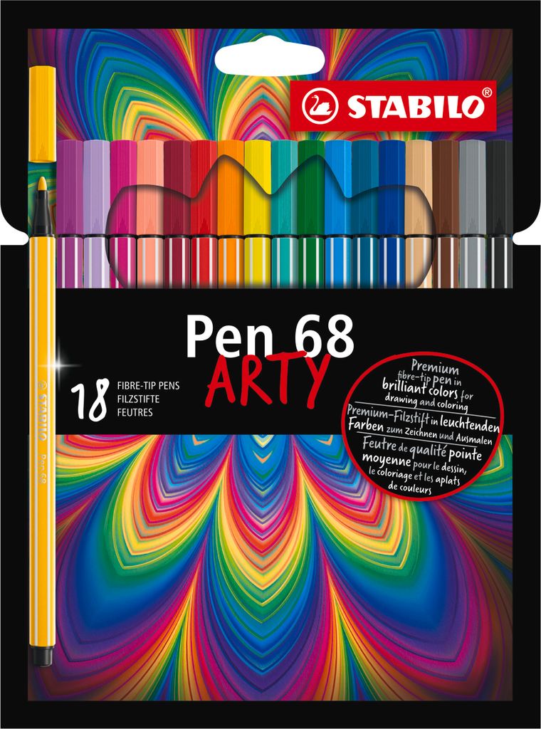 STABILO Premium-Filzstift -  Pen 68 - ARTY - 18er Pack - 18 Produktbild 