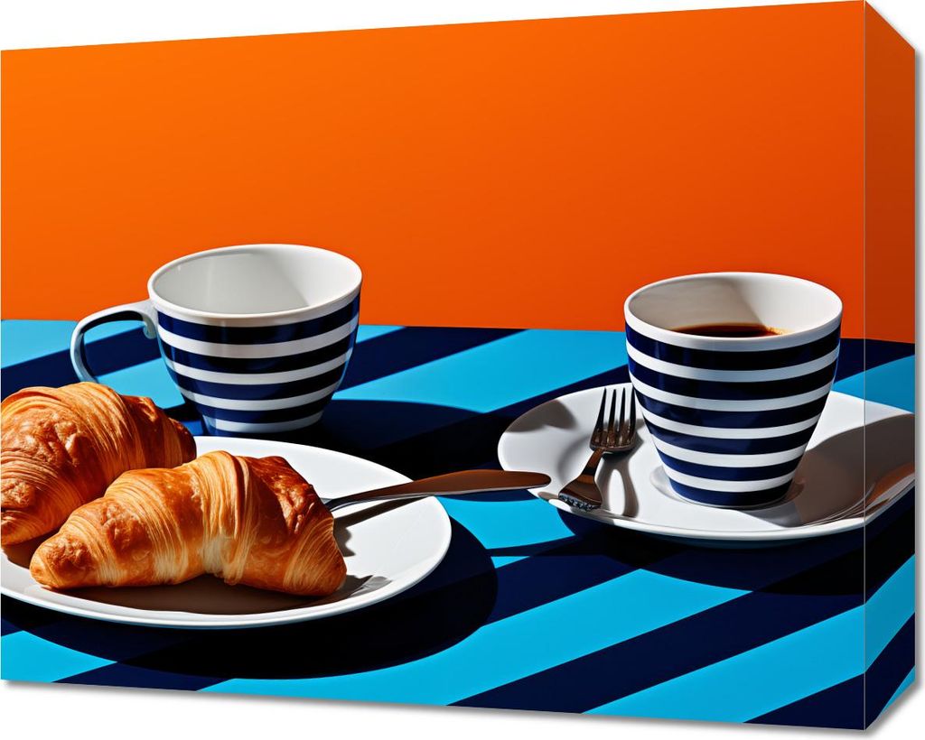 Bild 50x40cm Croissants