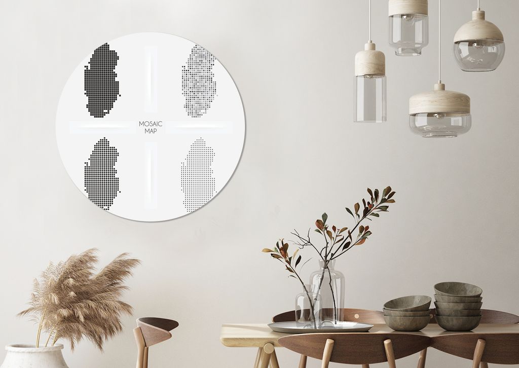 MuchoWow - Mauerkreis - Wandbilder - Runde Bild - Bild aus Aluminium - Schlafzimmer - Wohnzimmerdekoration - Wand Dekoration