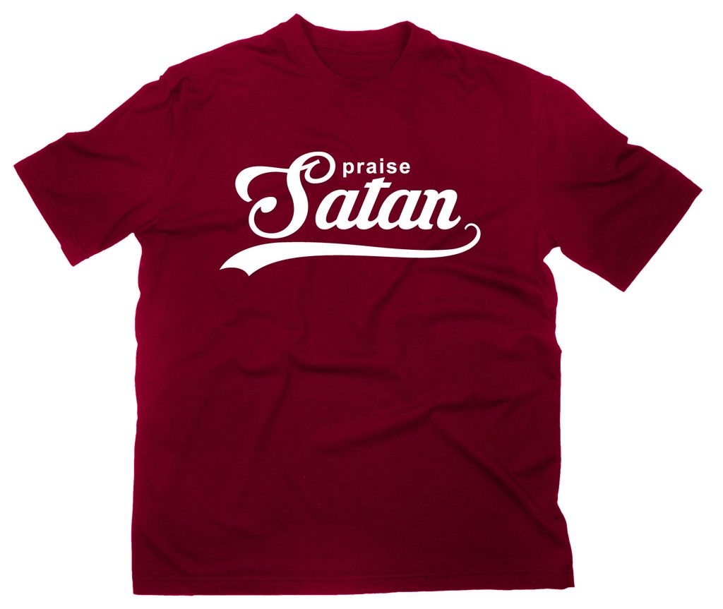 Styletex23 T-Shirt Praise Satan Fun, maroon, XL