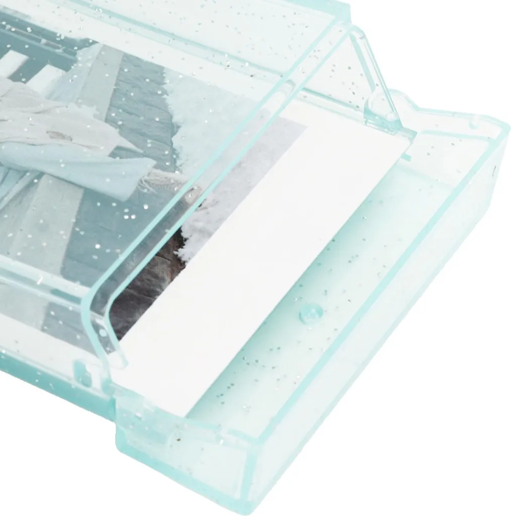 Portafoto da 3 Pollici per Instax Mini - Custodia Rigida Verde Glitter