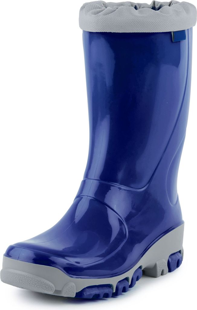 Ladeheid Kinder Mädchen Jungen Gummistiefel Regenschuhe LARB015 (Kornblume Aschgrau, 25)