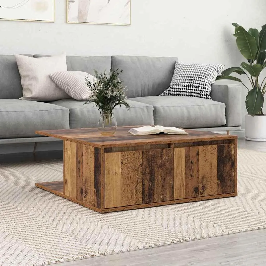 Maison Exclusive: Tavolino Cassetti Legno Antico 80x80 cm
