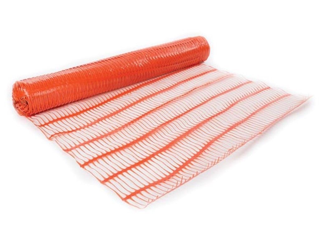 Perel Sicherheitsnetz Bauzaun orange Rolle 1m x 50m Kunststoffnetz temporärer Zaun für Baustelle