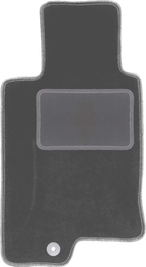 Fahrerfußmatte Velours graphit passend für Hummer H3 (2005-2010, SUV) – mit Befestigungen – passgenau