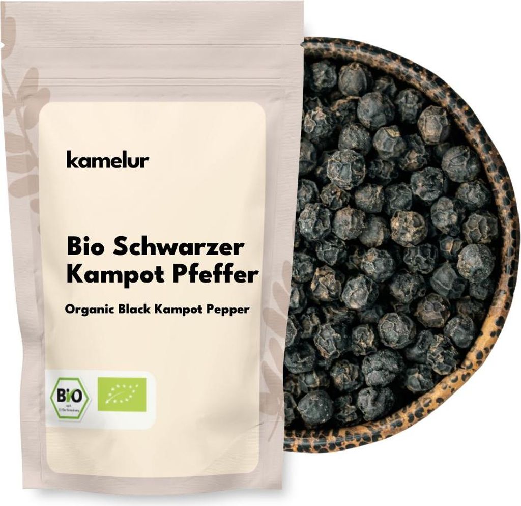 Kamelur® Bio Schwarzer Kampot Pfeffer 600 g Produktbild 