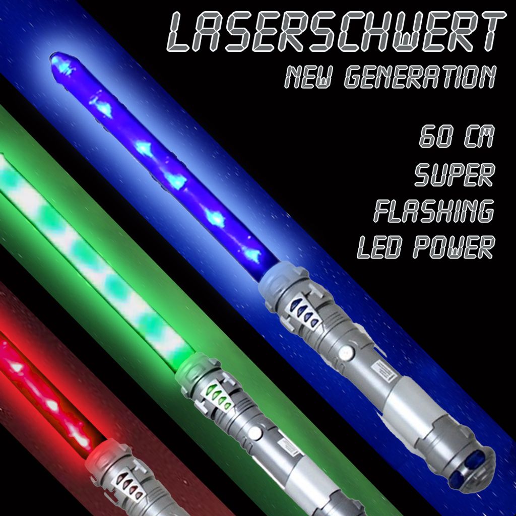 83 cm Laserschwert Lichtschwert ausziehbar ohne Sound mit Multi Lichteffekten 