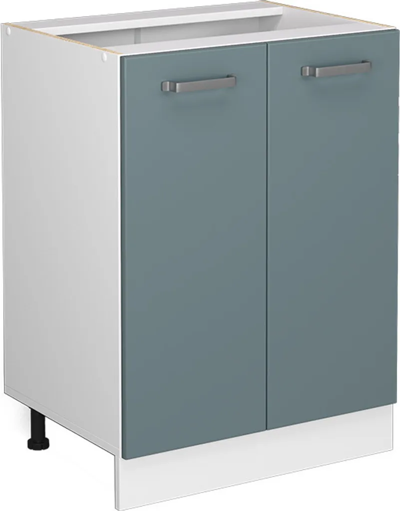 Vicco Base universale R-Line, 60 cm con ante, senza piano di lavoro, Grigio-blu/Bianco