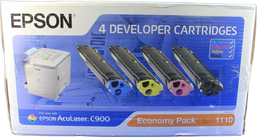 Évitez les Coulures avec le Pack Toner Epson S051110 CMYK pour C900