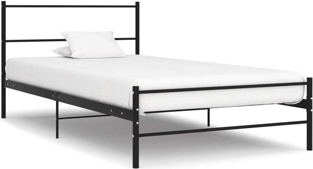Maison Exclusive - Bettgestell Schwarz Metall 100 × 200 cm