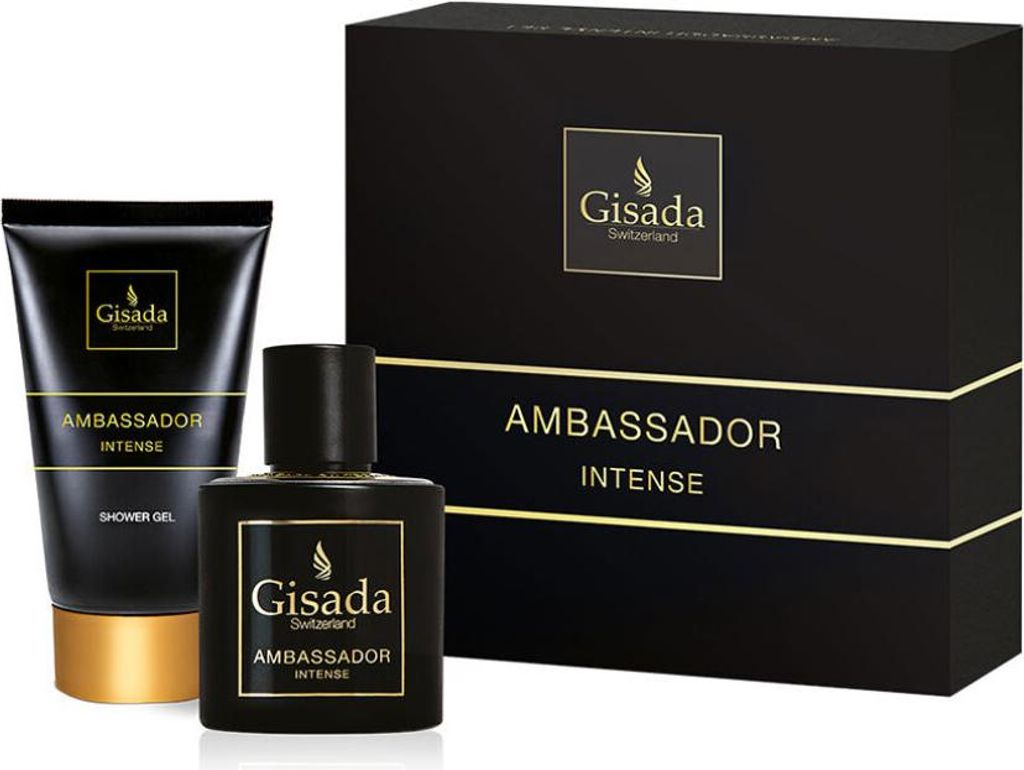 Ambassador Intense set eau de parfum spray 50ml + gel Immagine del prodotto 