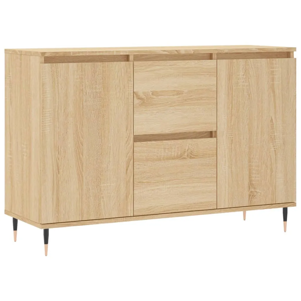 vidaXL Credenza Robusta 104x35x70 cm - Legno Sonoma e Metallo - 15