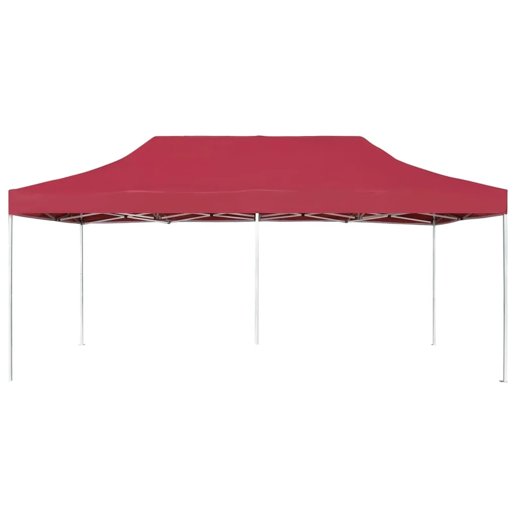 Tente pliante 6x3 m bordeaux pour mariage et événement pro en extérieur
