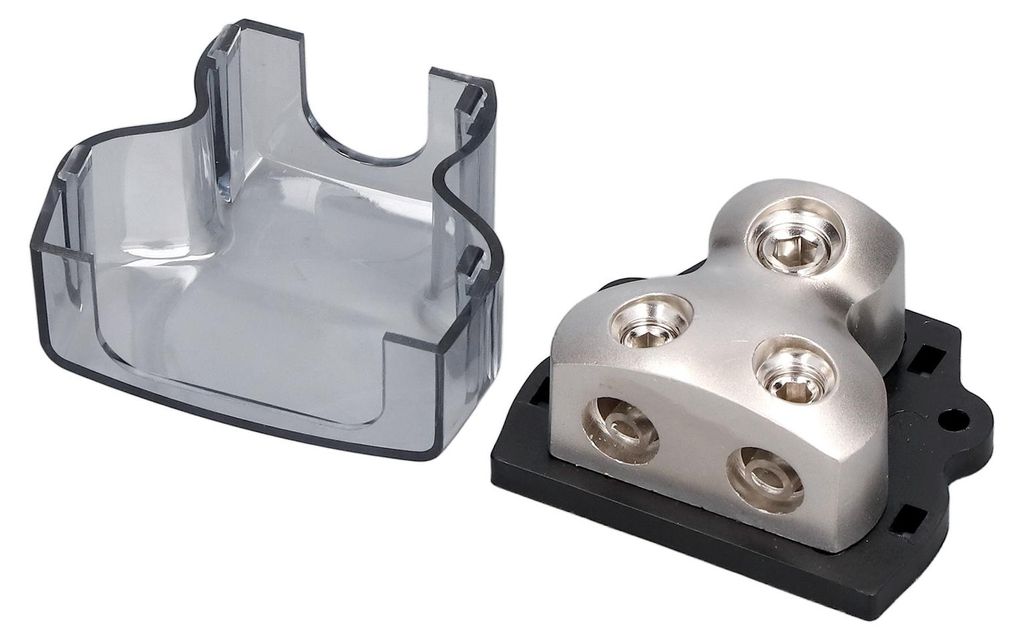 Auto-Audio-Verstärker-Splitter, 2-Wege-Stromverteilungsblock, Erdungsanschluss