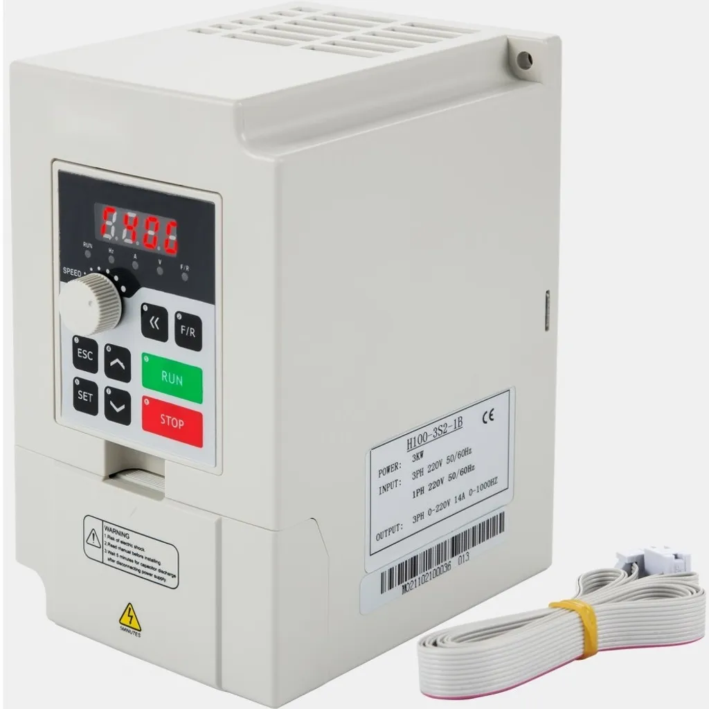 Convertisseur de fréquence VFD 3kW 220V triphasé pour broche CNC