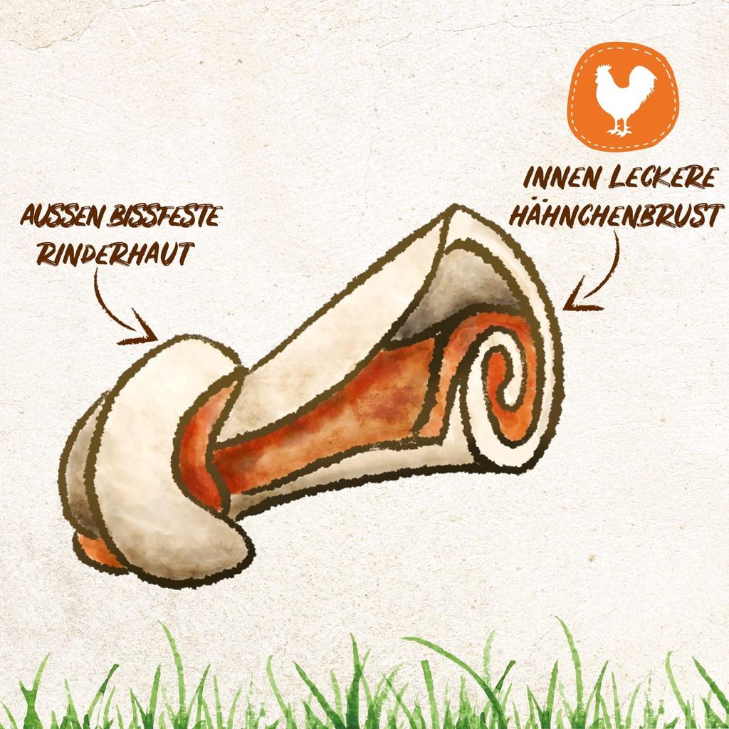 8in1 Delights Chicken Knochen XS, gesunde Kauknochen für kleine Hunde, 21 Stück