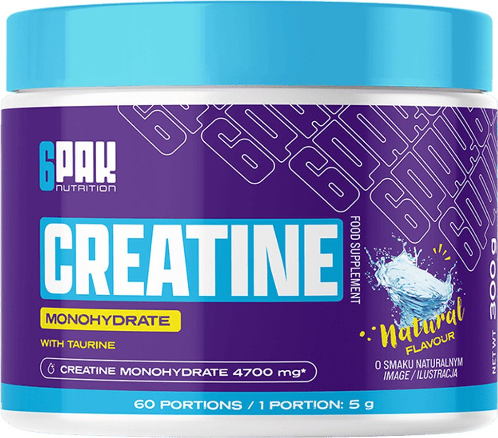 6Pak Creatine Monohydrate 300G Jar Natural Zdjęcie produktu 