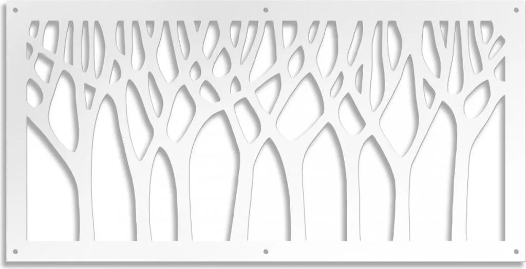 Divisorio Ambiente BOSCO Bianco 50x150cm - Pannello Traforato Decorativo