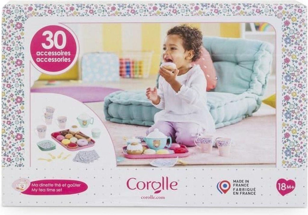 Corolle Babypuppe Teeset - Zubehör für Puppen, 30-teilig, Rollenspiel