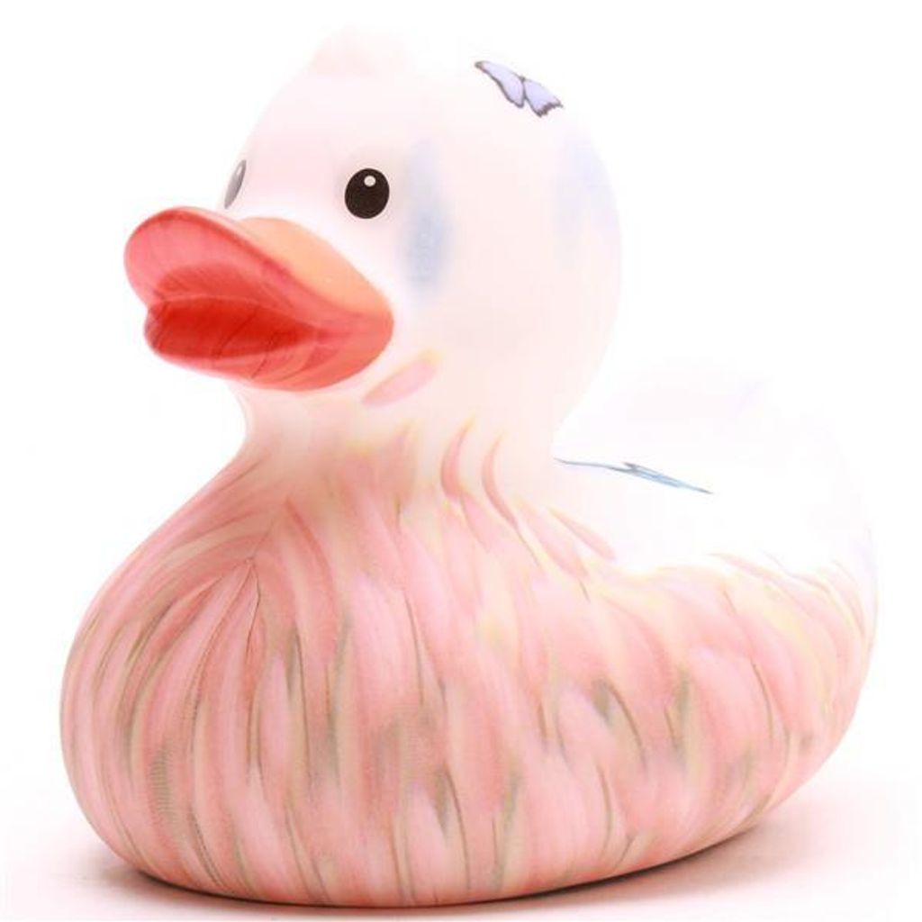 Badeente White Blossom Vinyl 7,5 cm Quietscheente