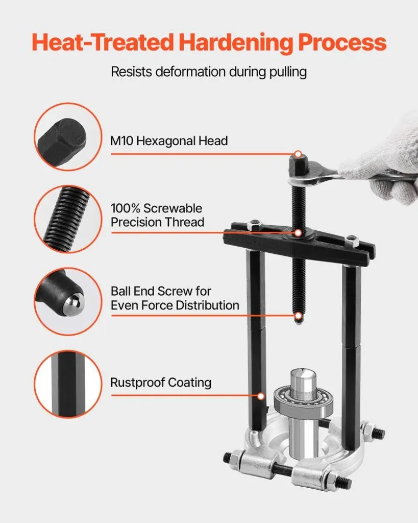 Extracteur de roulements 14 pièces 5T avec séparateur et coffret rouge