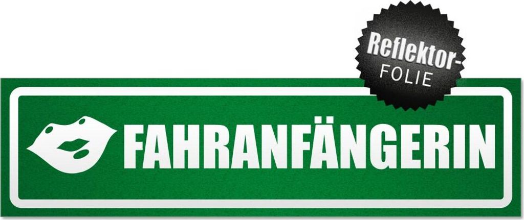 Fahranfängerin Kuss invertiert Magnetschild Schild magnetisch