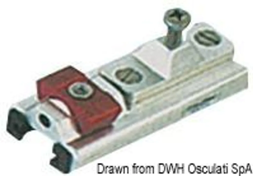 Fixation murale pour rail 25x4 mm : Support à fourche anti-chute - 1 pc