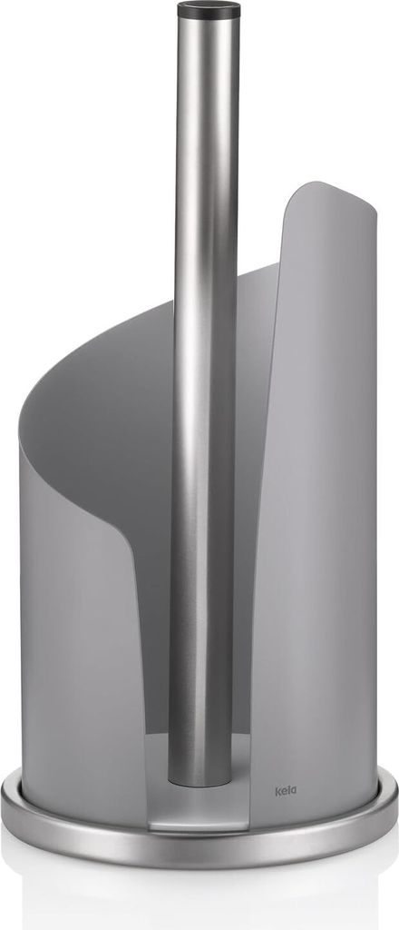 Kela Küchenrollenhalter Stella Metall hellgrau 33cmh 15cmØ, Produktbild 