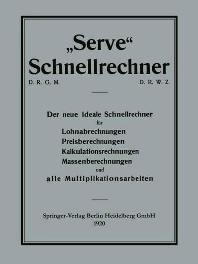 \Serve\" Schnellrechner"