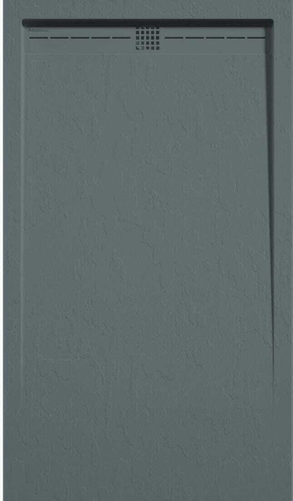 Mineralguss-Duschwanne extra flach ARCO Schieferoptik ANTHRAZIT 90x180 cm