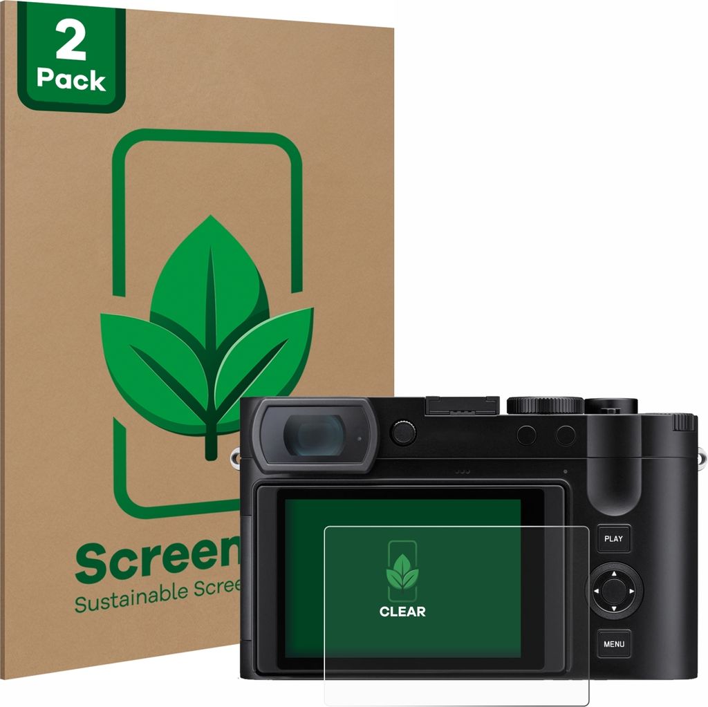 2x ScreenLeaf Schutzfolie für Leica Q3 43 nachhaltiger Displayschutz Display Schutz Folie Klar Transparent