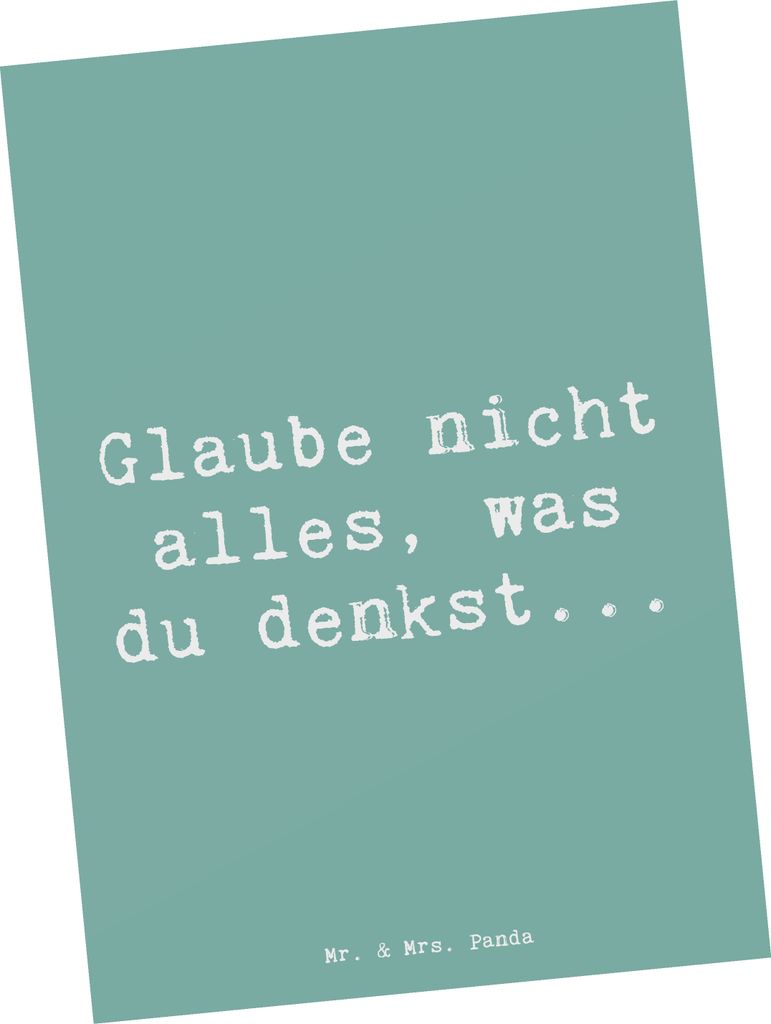 Mr. & Mrs. Panda Postkarte Spruch Selbstvertrauen und Klarheit - Meeresbrise - Geschenk, Motivation, Postkarten, kunstkarte, Ansichtskarten, Zitat,...