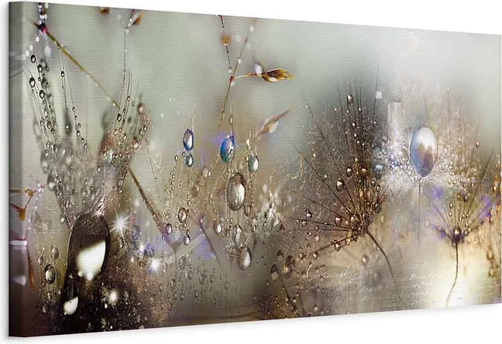 Decorazione Parete Moderna 120x40 - Quadro Floreale Suoni della Natura